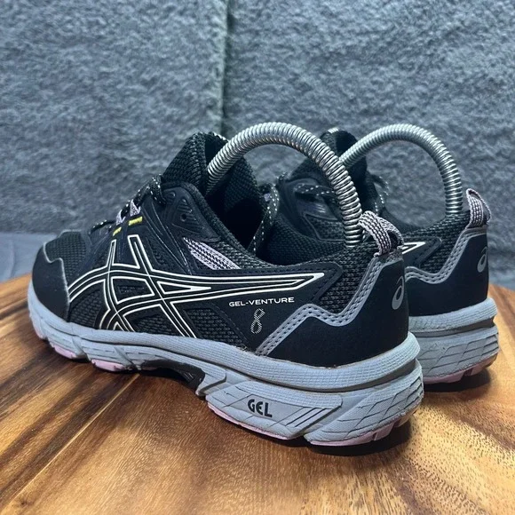 ASICS GEL-Venture 8 Women's Trail Running Shoes Sneakers Black Pink Size 7.5 - Picture 6 of 13